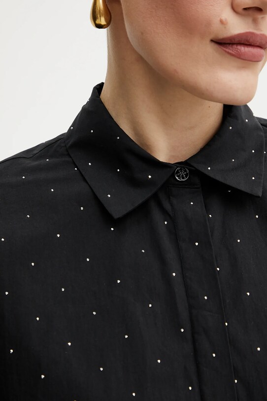Guess camicia in cotone SILVIA W5GH42.WGWS0 nero