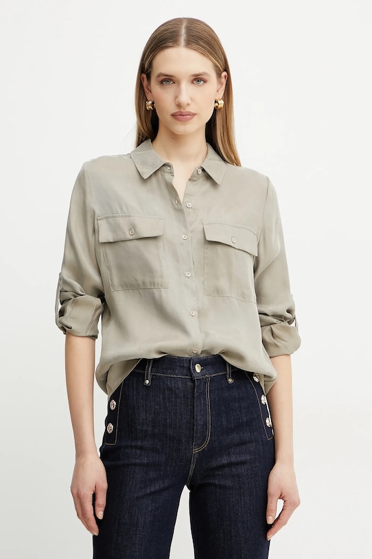 Košeľa Guess ENORA regular béžová W5GH83.WH5N2