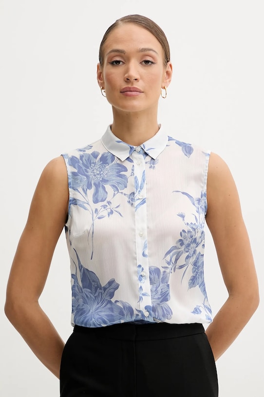 Guess camasa CLOUIS cu modele alb W5GH95.WDW82