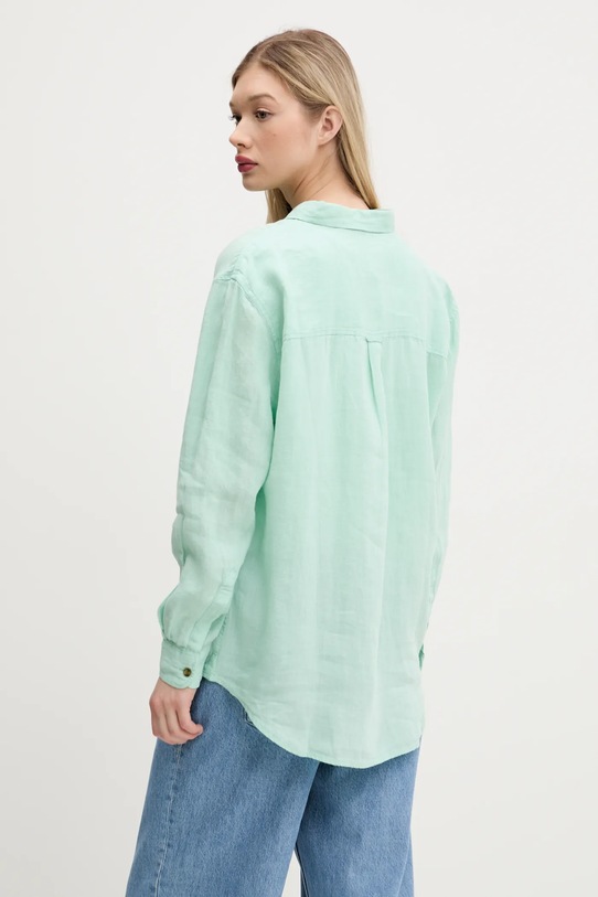 Oblečení Lněná košile Superdry W4010463A.2OK zelená