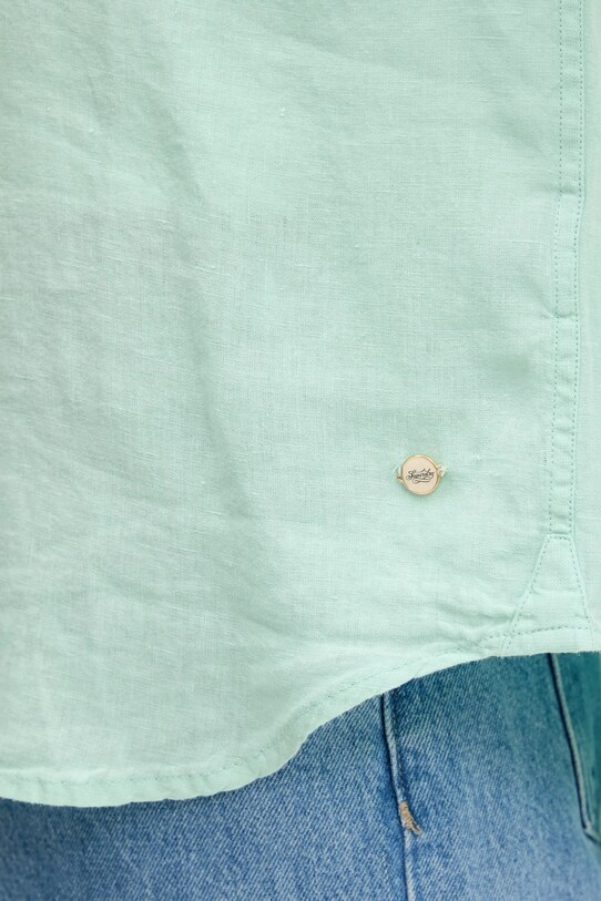 Superdry cămașă de in W4010463A.2OK verde