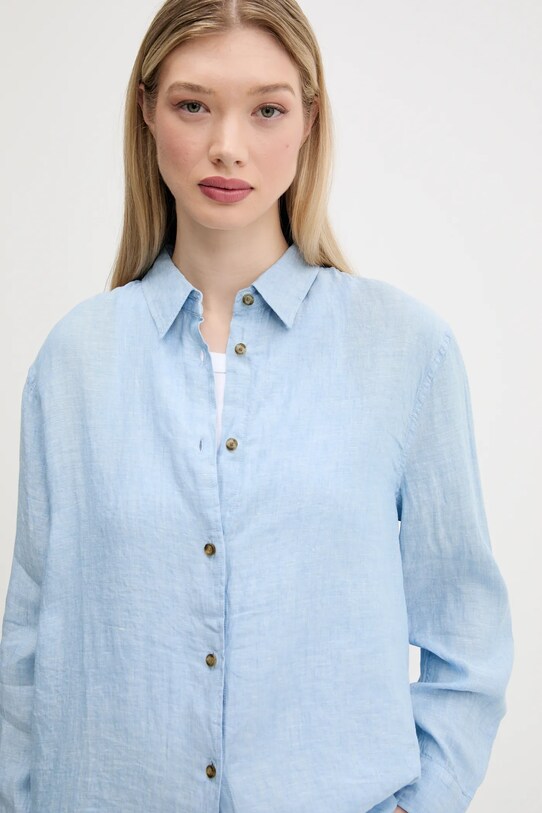 Сорочка з льону Superdry блакитний W4010463A.F5P