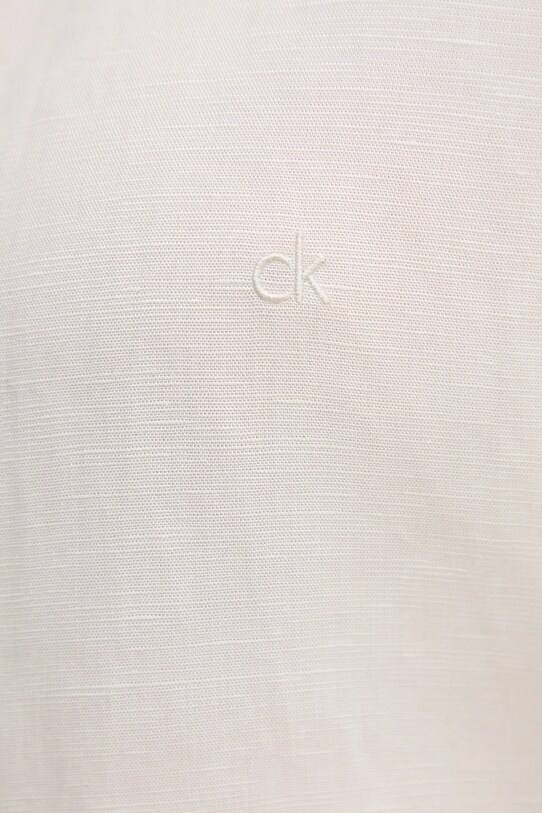 Calvin Klein koszula z domieszką lnu K20K208322 beżowy