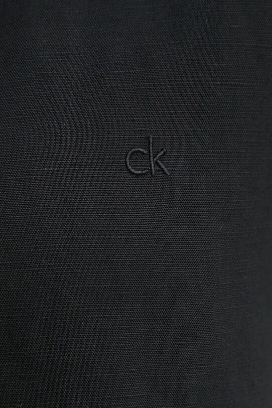 Calvin Klein koszula z domieszką lnu K20K208322 czarny