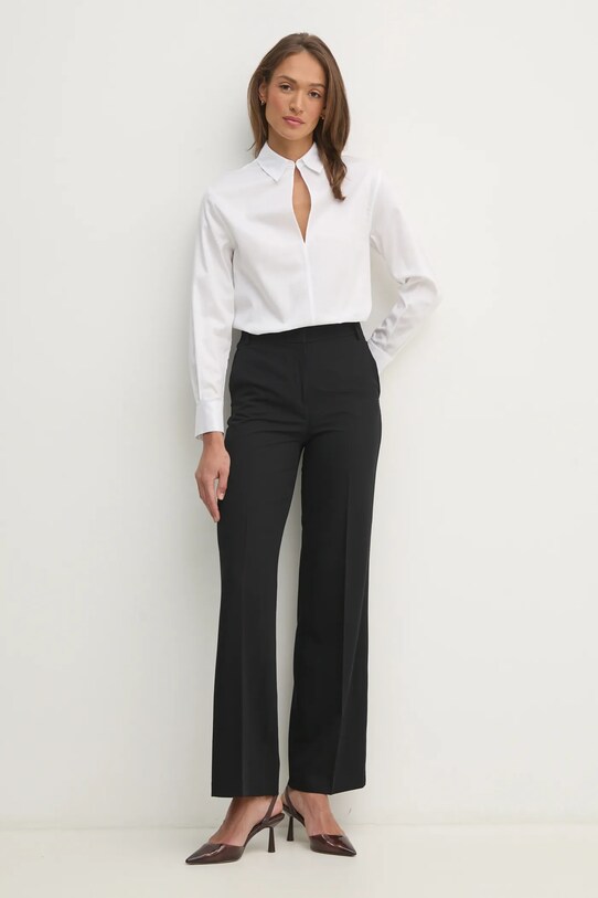 Bavlnená blúzka Calvin Klein K20K208378 biela SS25