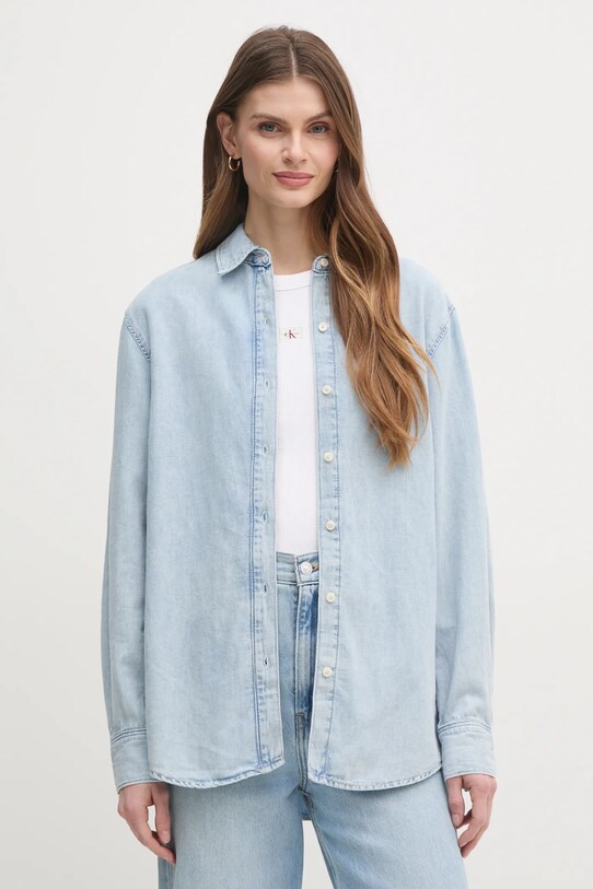 Calvin Klein koszula jeansowa regular niebieski K20K208414