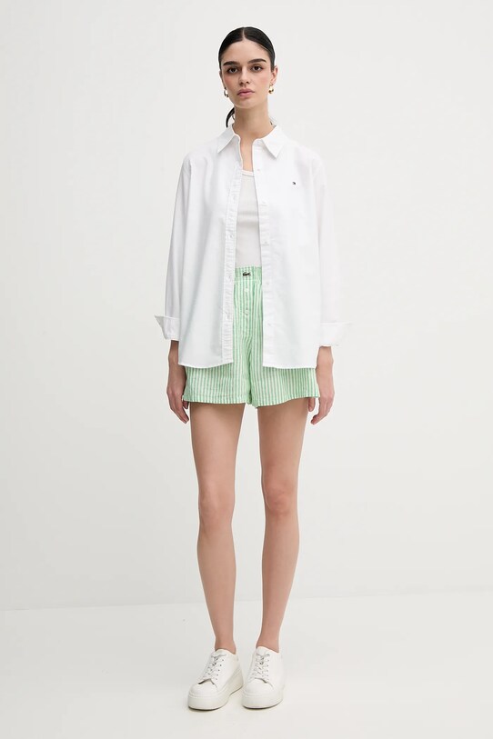 Бавовняна сорочка Tommy Hilfiger WW0WW46111 білий SS25