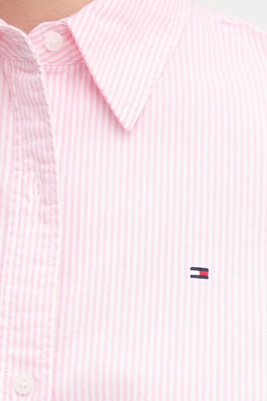 Bombažna srajca Tommy Hilfiger WW0WW46111 roza