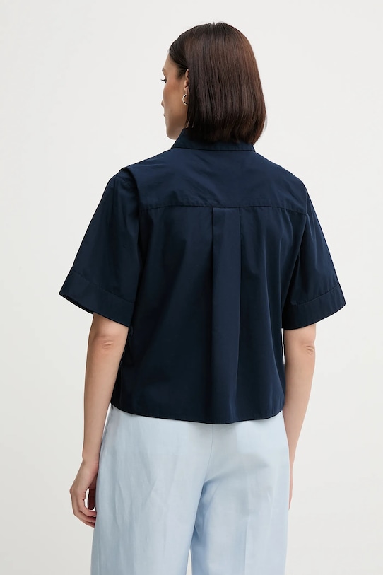 Ρούχα Βαμβακερό πουκάμισο Tommy Hilfiger WW0WW44717 σκούρο μπλε