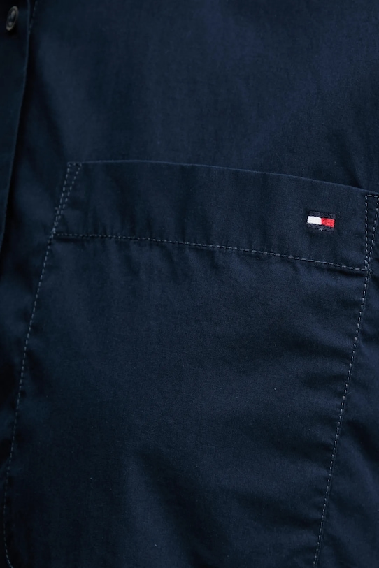Βαμβακερό πουκάμισο Tommy Hilfiger WW0WW44717 σκούρο μπλε