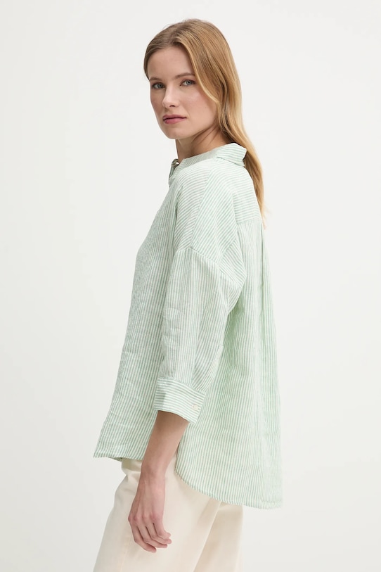 Ленена риза Tommy Hilfiger зелен WW0WW46169