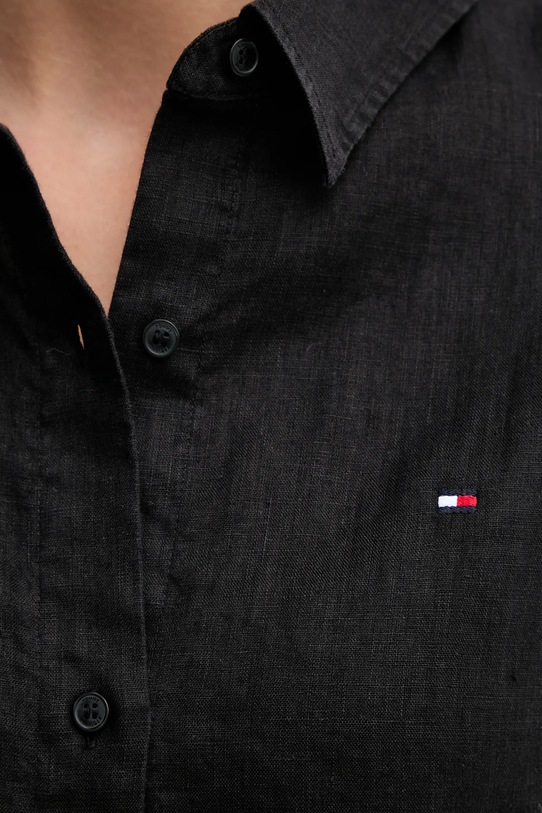 Ленена риза Tommy Hilfiger WW0WW46169 черен