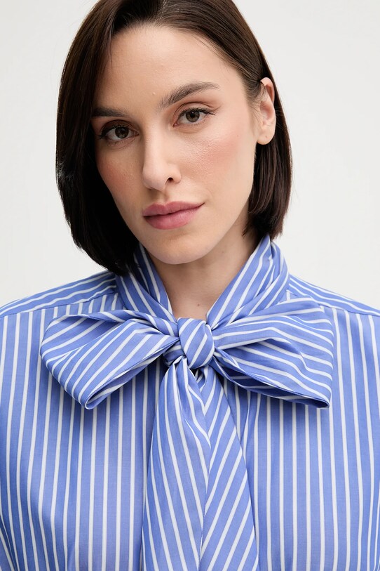 Памучна риза Tommy Hilfiger виолетов WW0WW44722