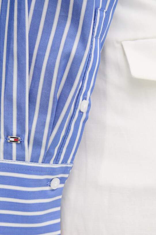 Памучна риза Tommy Hilfiger WW0WW44722 виолетов