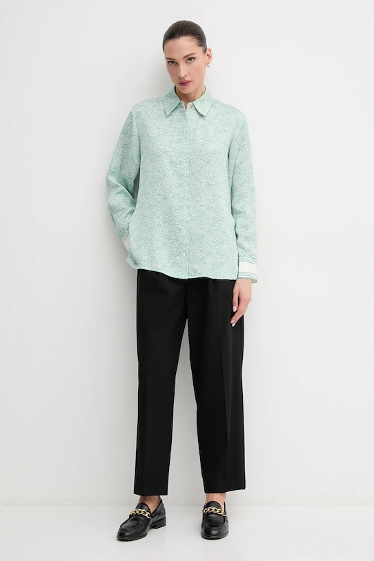 Tommy Hilfiger cămașă WW0WW45129 verde SS25