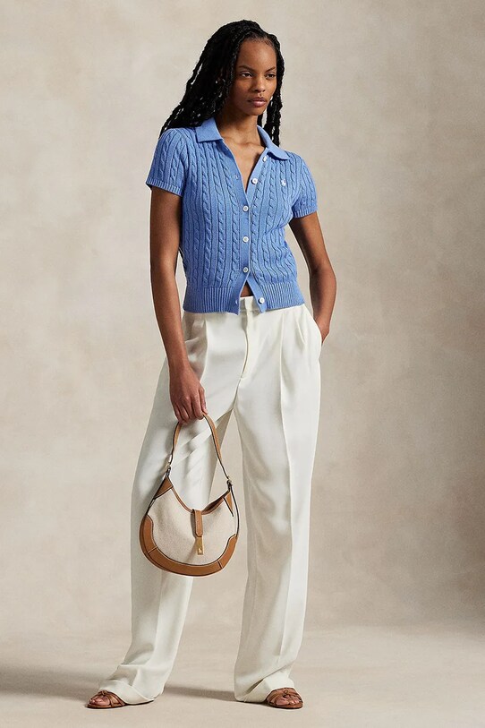 Ruházat Polo Ralph Lauren pamut ing 211963486 kék