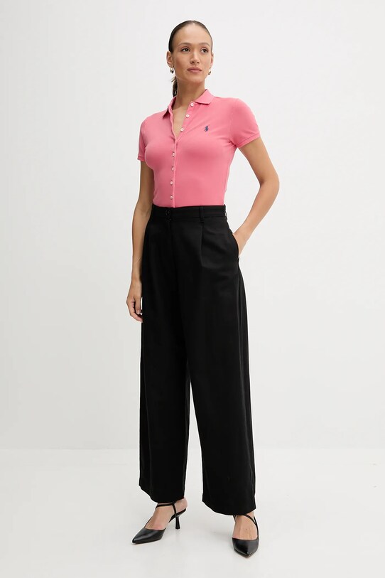 Polo Ralph Lauren polo bawełniane 211965095 pomarańczowy SS25