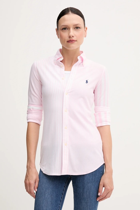 Polo Ralph Lauren camicia in cotone rosa 211965102