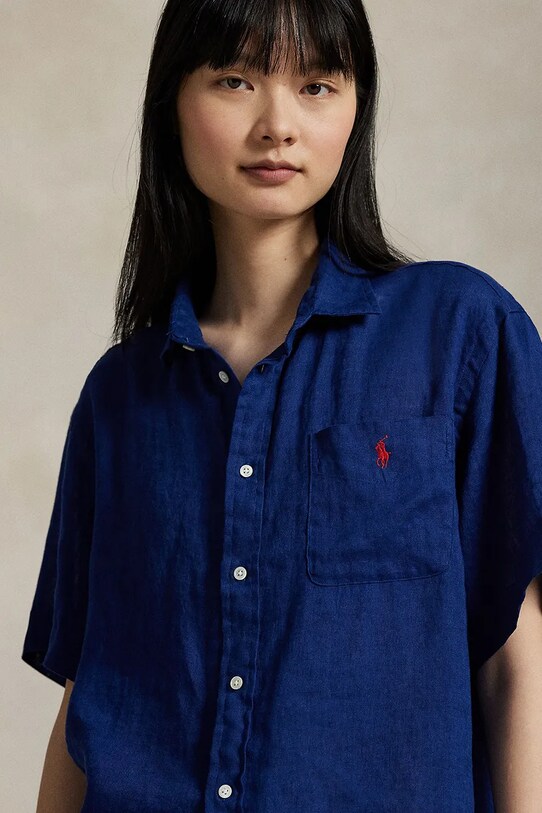 Polo Ralph Lauren cămașă de in bleumarin 211965847