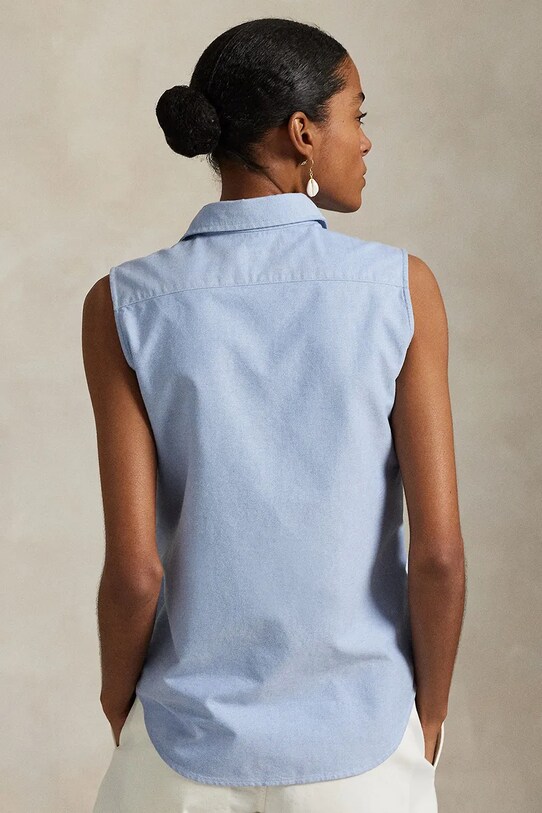 Бавовняна сорочка Polo Ralph Lauren 211968896 блакитний SS25