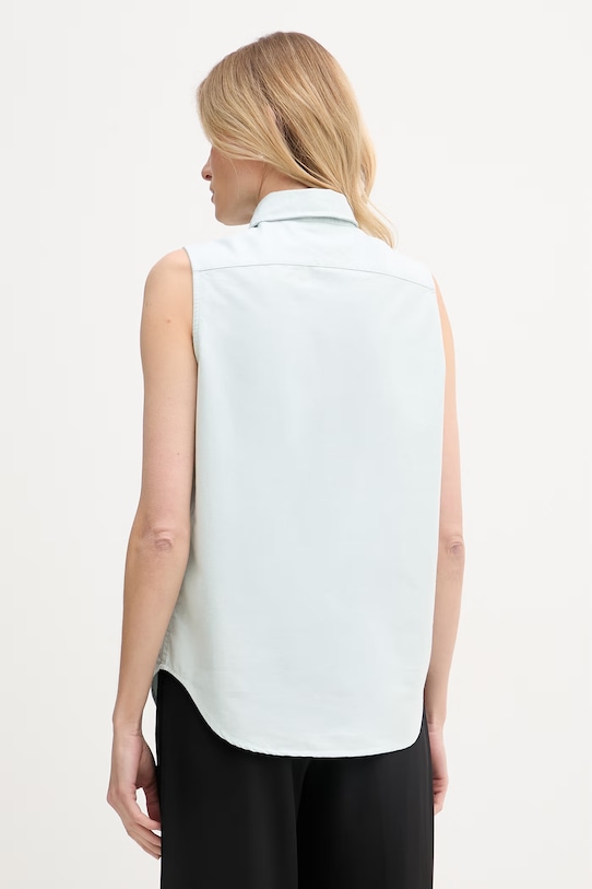 Îmbrăcăminte Polo Ralph Lauren cămașă pentru femei, din bumbac 211968896 turcoaz