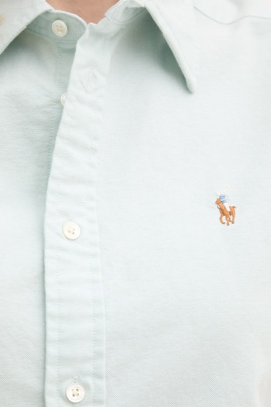 Polo Ralph Lauren cămașă pentru femei, din bumbac 211968896 turcoaz