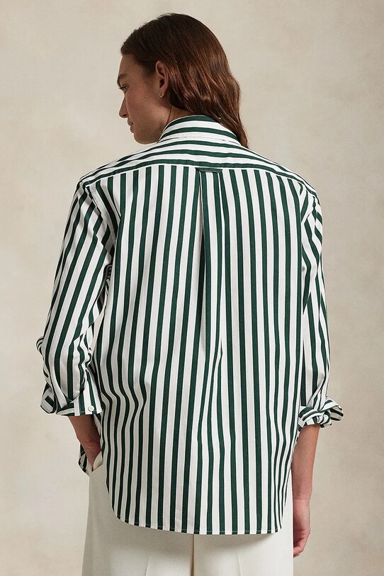 Polo Ralph Lauren koszula bawełniana Wimbledon Collection 211970515 zielony SS25