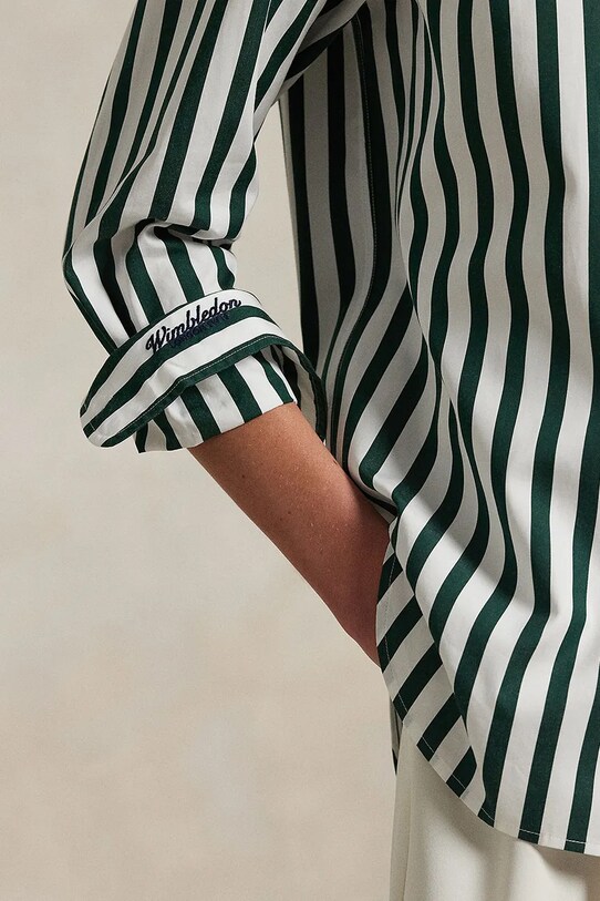 Polo Ralph Lauren koszula bawełniana Wimbledon Collection zielony 211970515