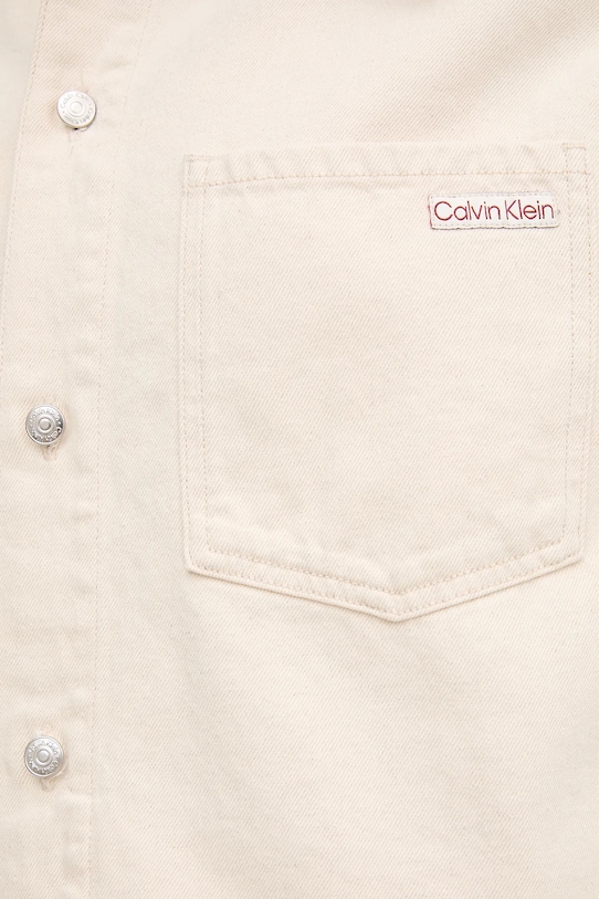 Calvin Klein Jeans koszula jeansowa J20J225175 beżowy