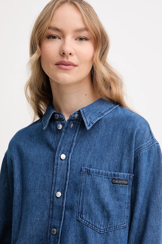 Джинсова сорочка Calvin Klein Jeans блакитний J20J225518