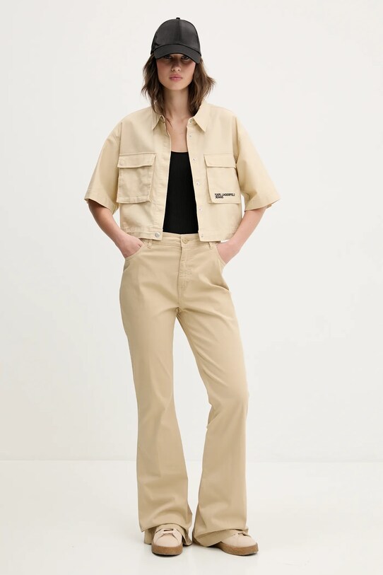 Košeľa Karl Lagerfeld Jeans A2W11001 béžová SS25