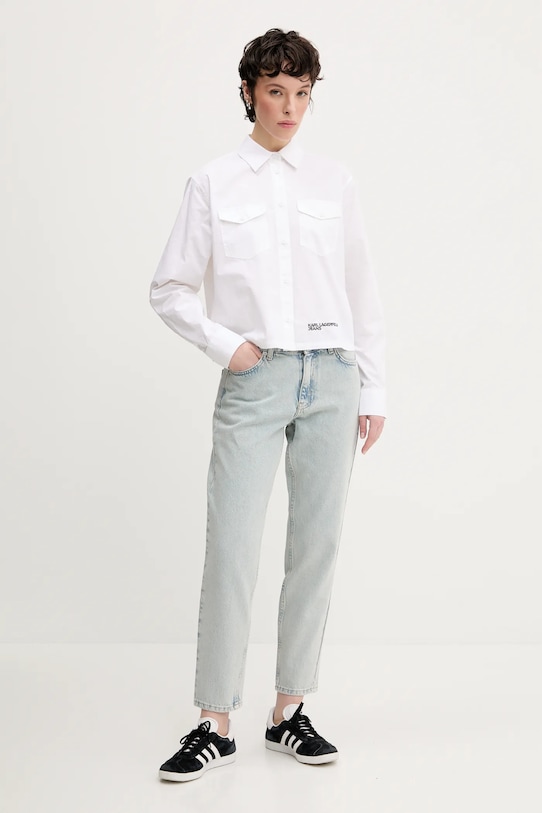 Karl Lagerfeld Jeans koszula bawełniana A2W11027 biały SS25