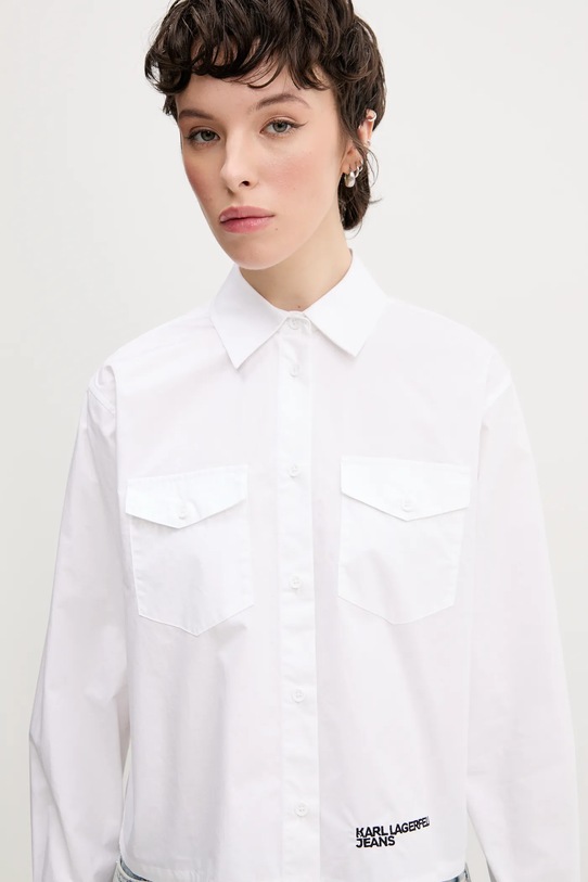 Karl Lagerfeld Jeans koszula bawełniana biały A2W11027