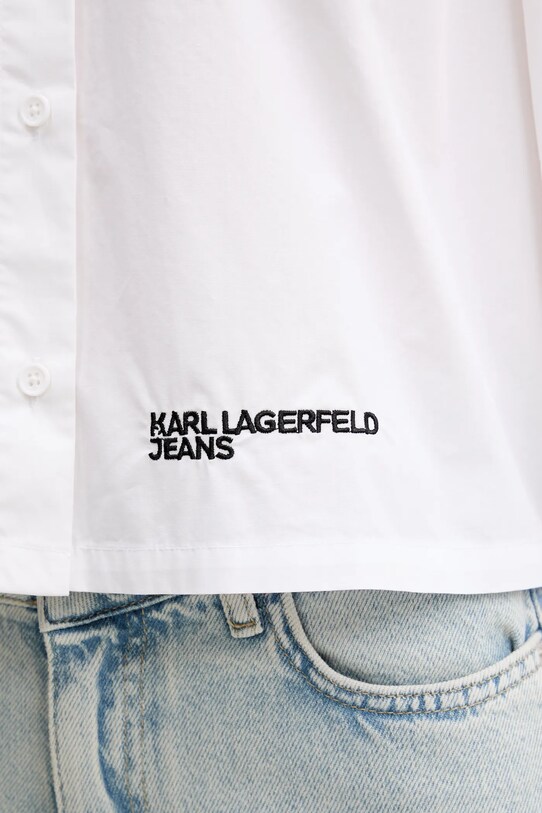 Karl Lagerfeld Jeans cămașă din bumbac A2W11027 alb