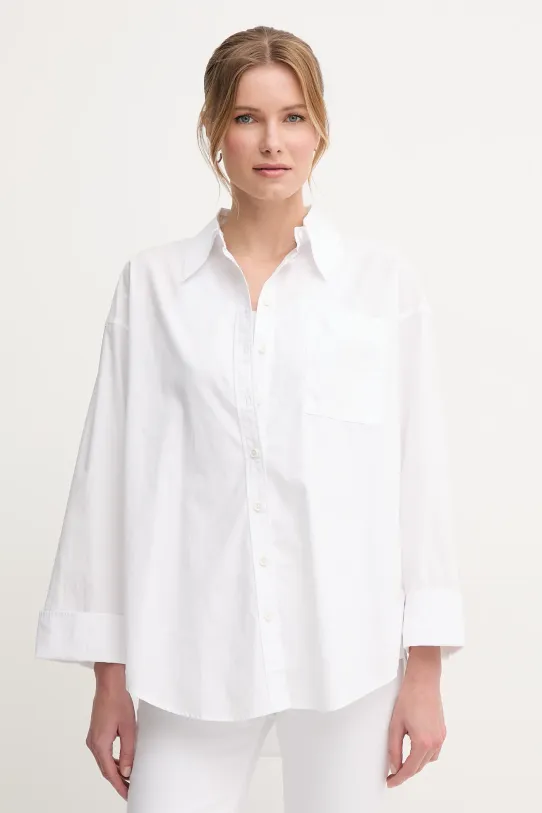 Barbour koszula bawełniana Angela bawełna biały LSH1663WH11