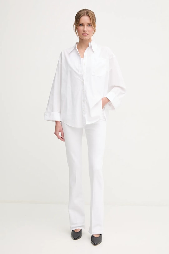 Barbour koszula bawełniana Angela LSH1663WH11 biały SS25