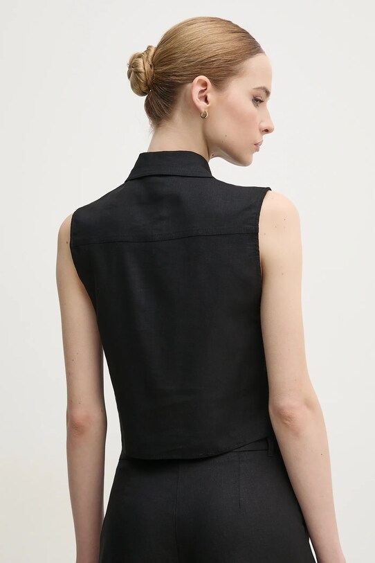 Abbigliamento Gaudi camicia di lino 511BD45033 nero