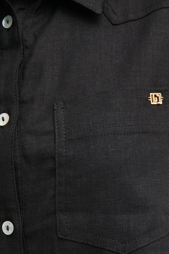 Gaudi camicia di lino 511BD45033 nero