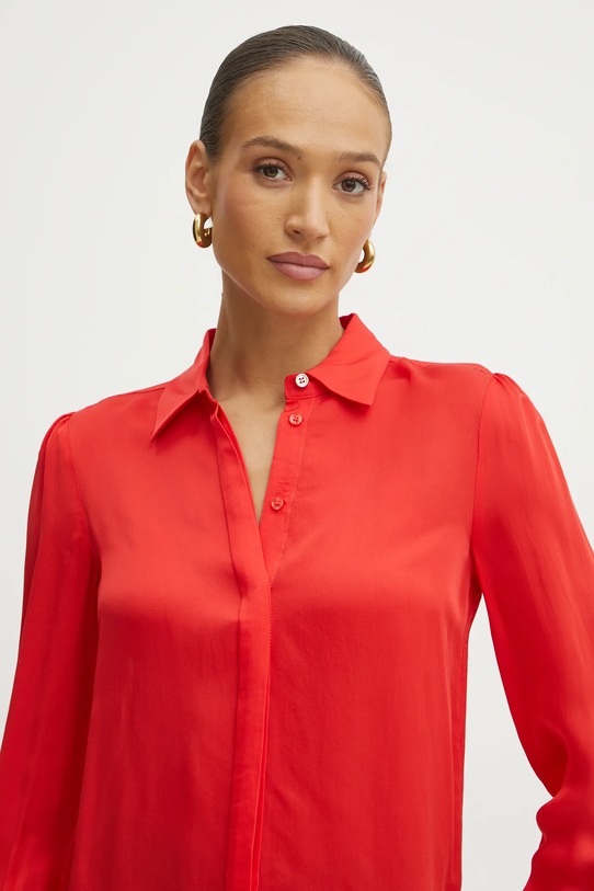 Fracomina camasa din amestec de matase rosu FR25ST6021W77401