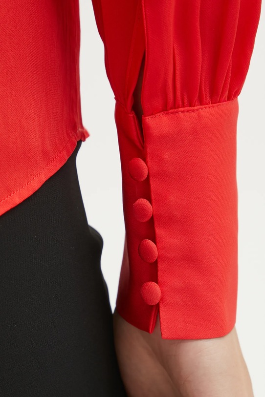 Fracomina camasa din amestec de matase FR25ST6021W77401 rosu