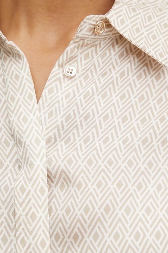 Fracomina koszula z domieszką jedwabiu FR25ST6021W774J7 beżowy