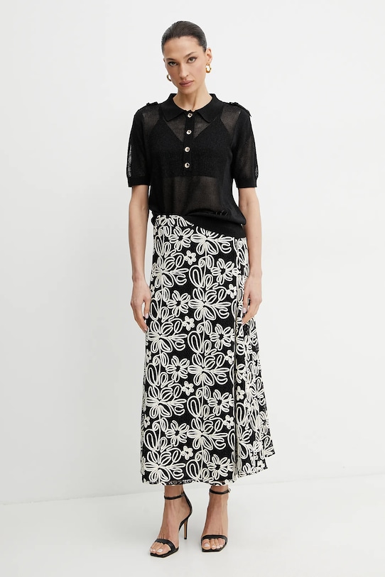 Πόλο Fracomina FS25ST7001K51401 μαύρο SS25