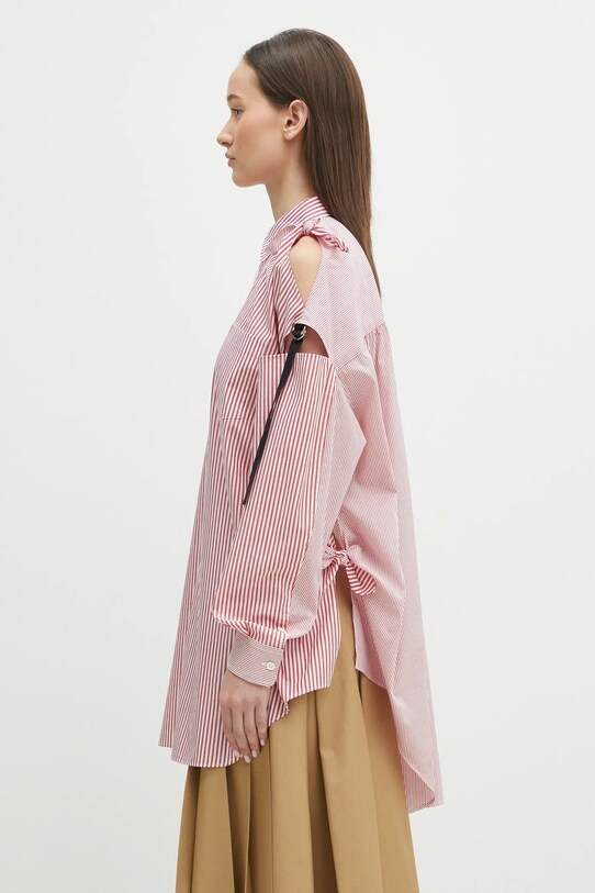 Undercover koszula bawełniana Shirt UP1E1405 czerwony SS25