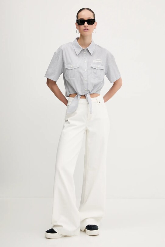 Guess Originals koszula bawełniana W5GH0M.WH7Q1 niebieski SS25