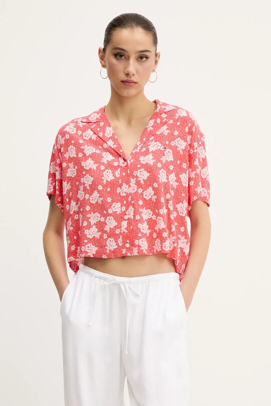 Tommy Jeans koszula klasyczny pomarańczowy DW0DW20285