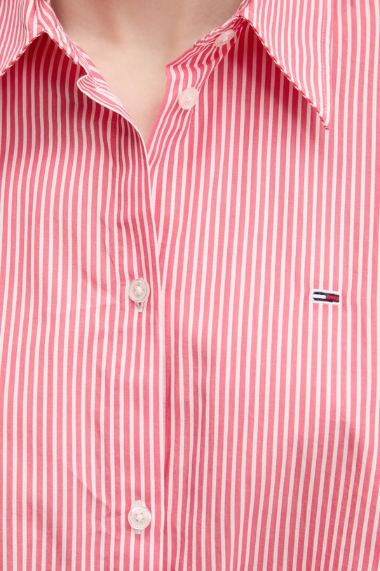 Tommy Jeans cămașă din bumbac DW0DW20291 roz