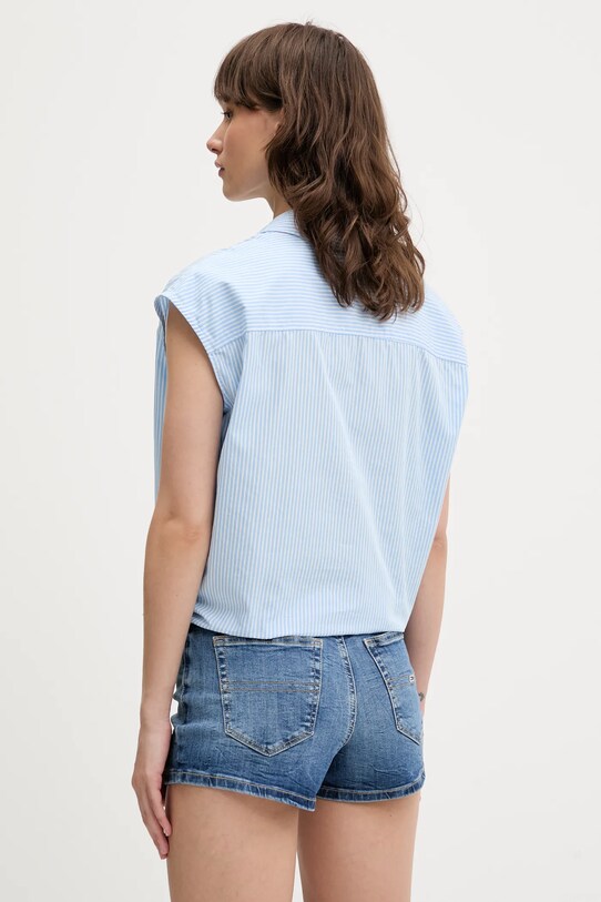 Oblečenie Bavlnená košeľa Tommy Jeans DW0DW20291 modrá