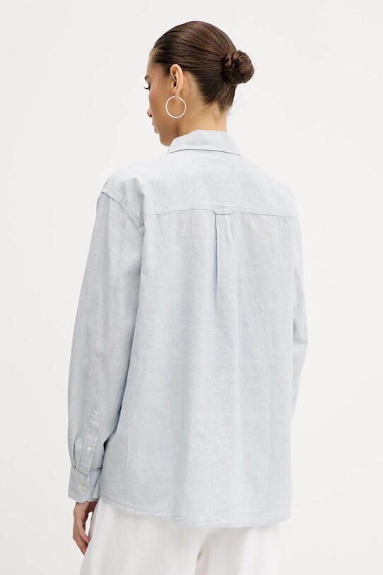 Дрехи Риза с лен Tommy Jeans DW0DW20292 сив