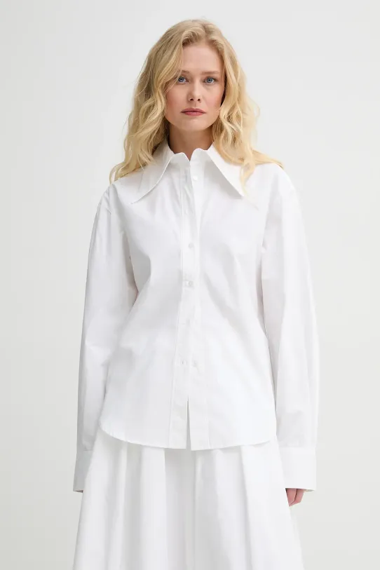 Herskind cămașă din bumbac Dara lung alb 5558202