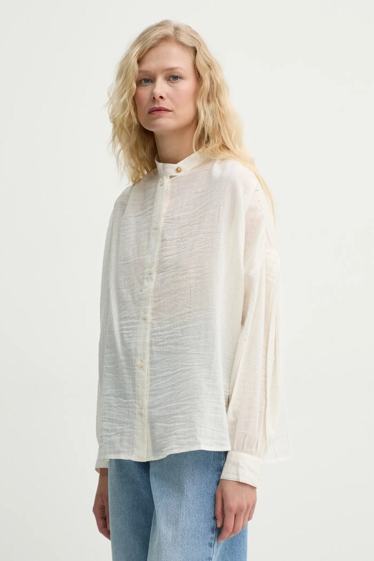 Sessun camicia a strisce beige 25210017